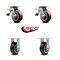 Service Caster 5 Inch Polyurethane Caster Set with Roller Bearing 2 Brakes 2 Rigid SCC SCC-TTL30S520-PPUR-2-R-2 - alternate 2